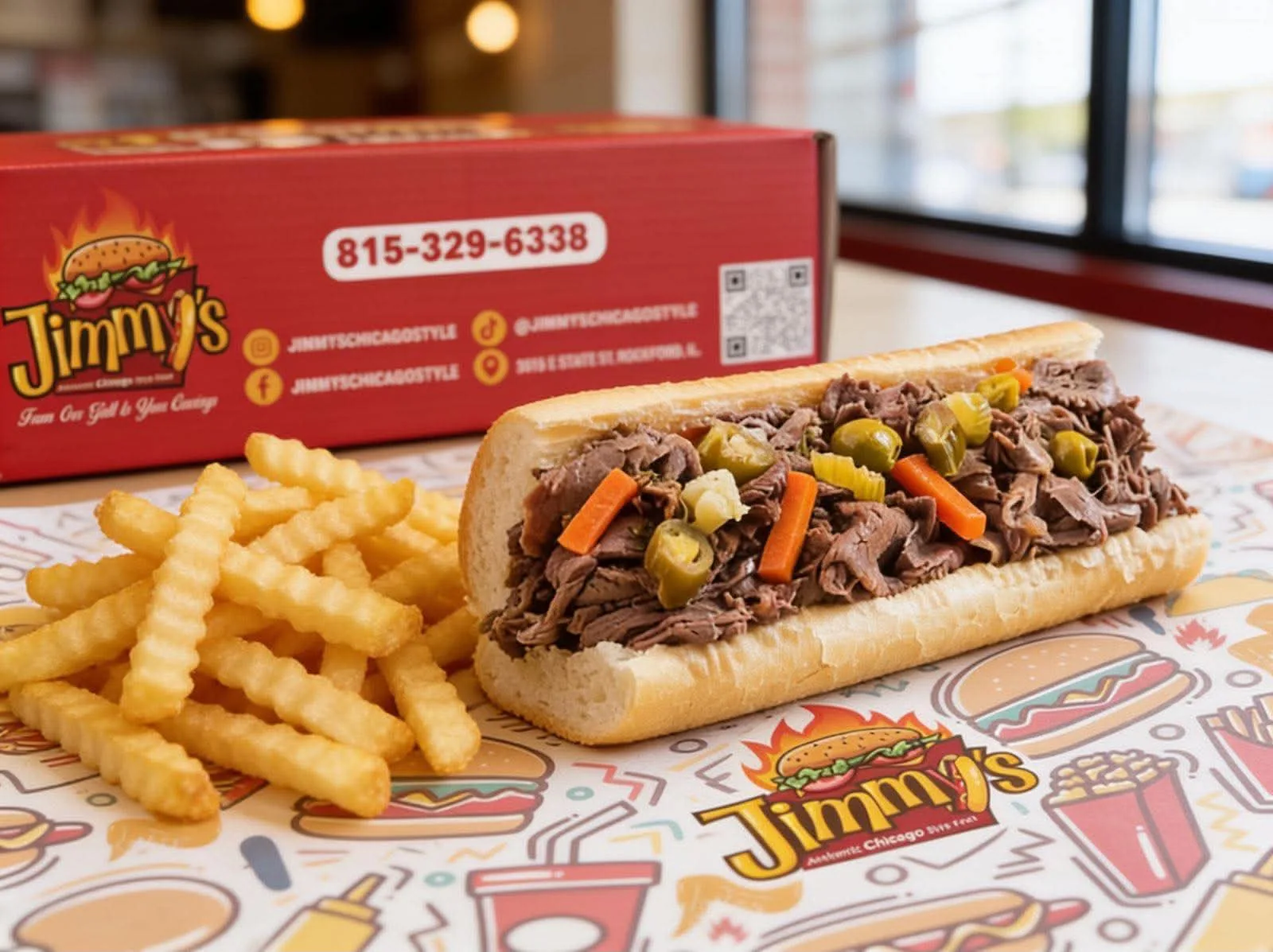 Italian Beef at Jimmy's in Rockford, Illinois